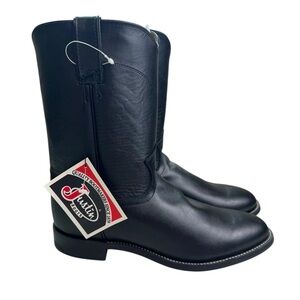 New Justin Boots Men's or Womens Classic Black Western cowboy Boots